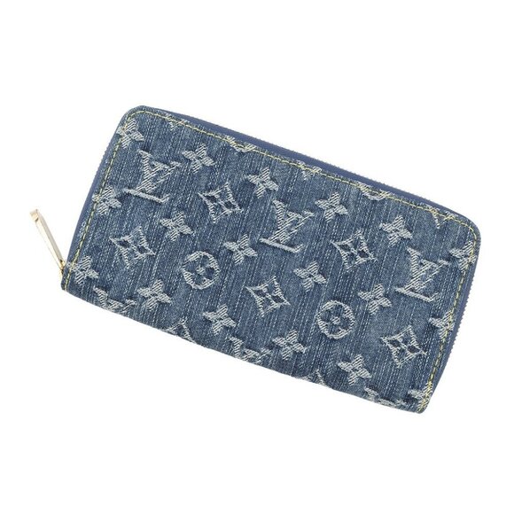 LOUIS VUITTON Zippy Wallet Monogram Denim Blue M95341 - Picture 2 of 10
